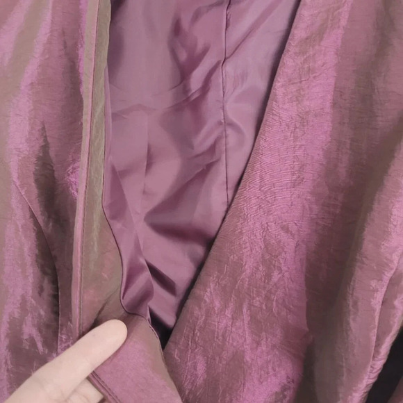 Alex Evenings Womens Large Purple Wrap Jacket Blazer With Bow Tie Accent  28CT - Picture 7 of 8